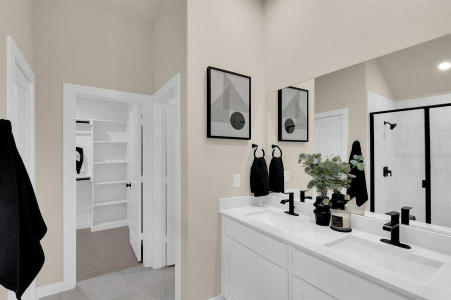 Furnished interior view inside a new home in Hadley Farms, Godley (Image 31). Furnished interior view inside a new home in Hadley Farms, Godley (Image 31).