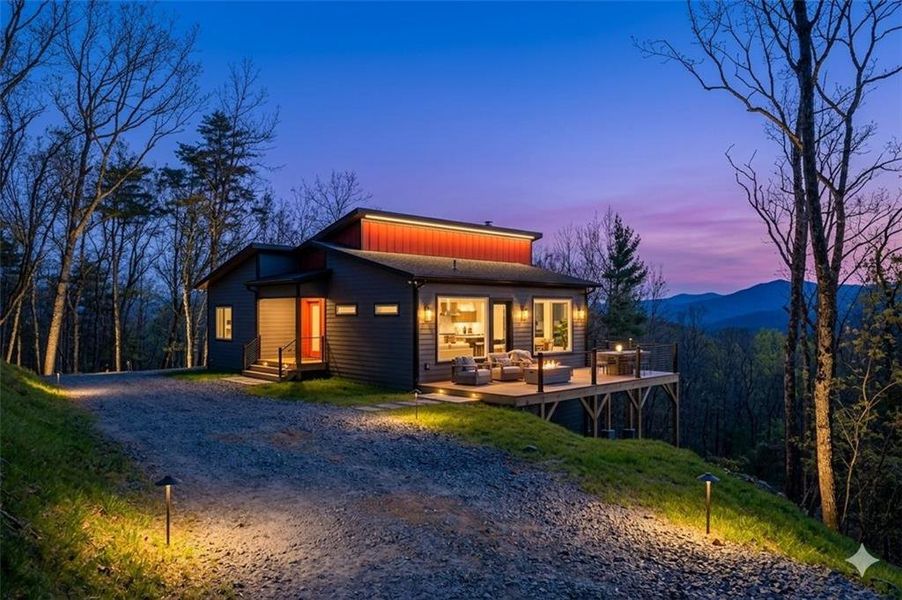 Exterior details and patio area of a home in , Ellijay (Image 27).