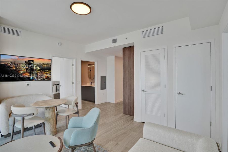 Furnished interior view inside a new home in , Miami Beach (Image 10).