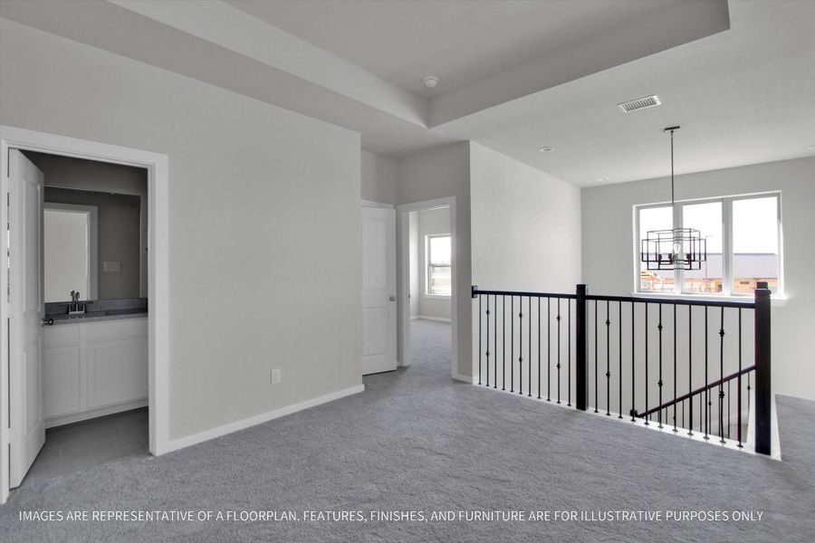 Spacious, unfurnished interior of a new home in Sunterra 50s, Katy (Image 27).