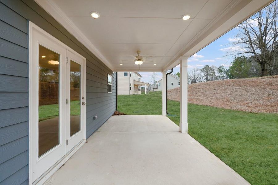 Exterior details and patio area of a home in Wellington Estates, Madison (Image 22).