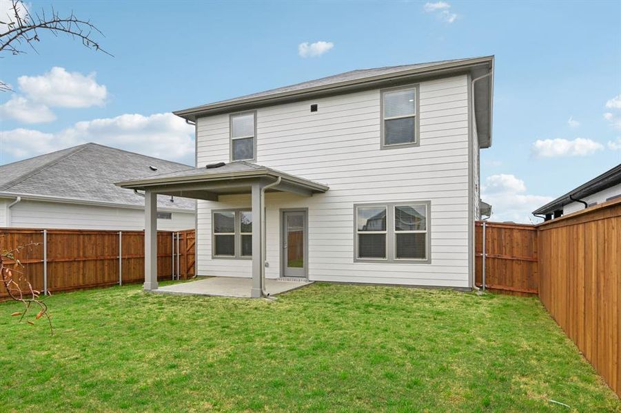 Exterior details and patio area of a home in Lakehaven - Spring Series, Farmersville (Image 26).