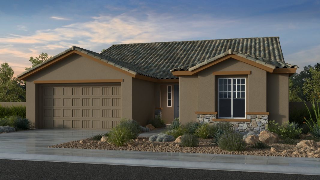Representative exterior photo of a completed home built from the 45RM2 by Taylor Morrison in Parkside, Phoenix, AZ (Image 19). Representative exterior photo of a completed home built from the 45RM2 by Taylor Morrison in Parkside, Phoenix, AZ (Image 19).