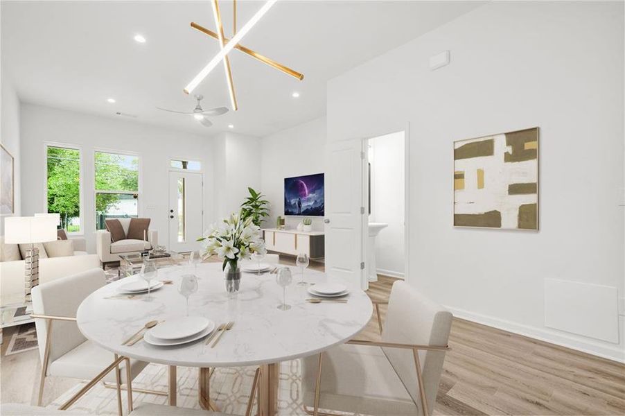 Furnished interior view inside a new home in , Atlanta (Image 31). Furnished interior view inside a new home in , Atlanta (Image 31).