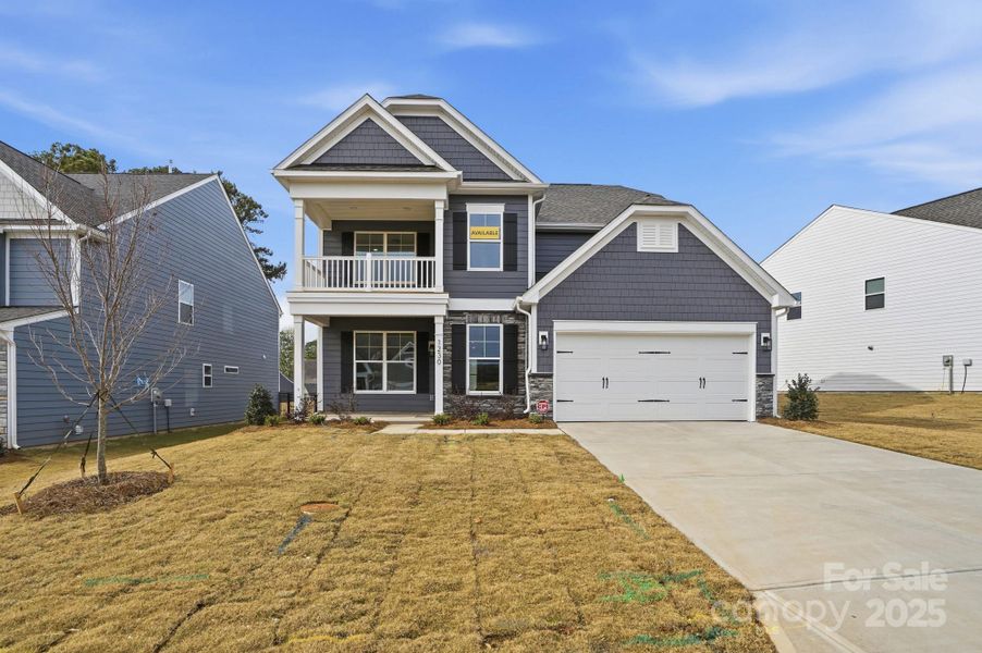 Front exterior of a new home in Carrington, Stanley, NC, highlighting curb appeal (Image 2).