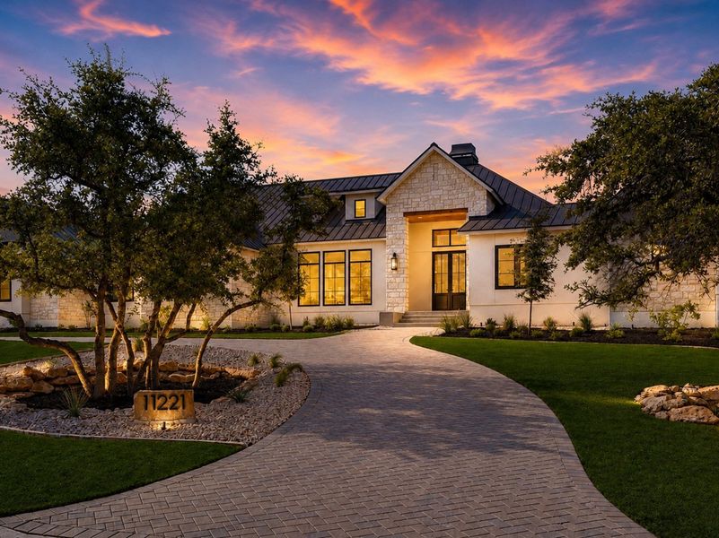 Front exterior of a new home in , Boerne, TX, highlighting curb appeal (Image 28). Front exterior of a new home in , Boerne, TX, highlighting curb appeal (Image 28).