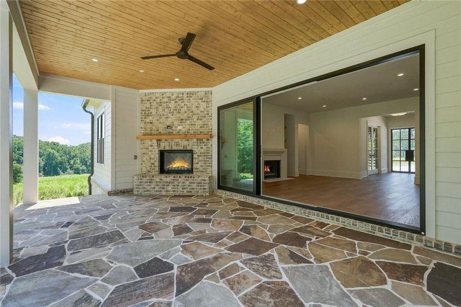 Exterior details and patio area of a home in , Canton (Image 3).