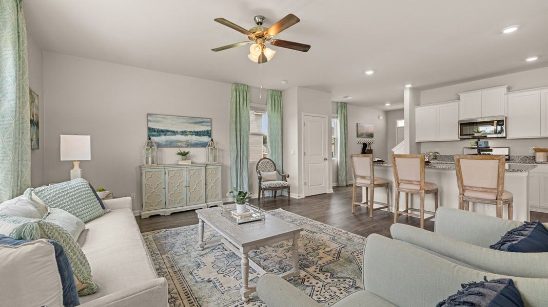 Representative furnished interior of a home built from the Elston - Express by D.R. Horton in The Abbey at Trolley Run Station, Aiken (Image 12).
