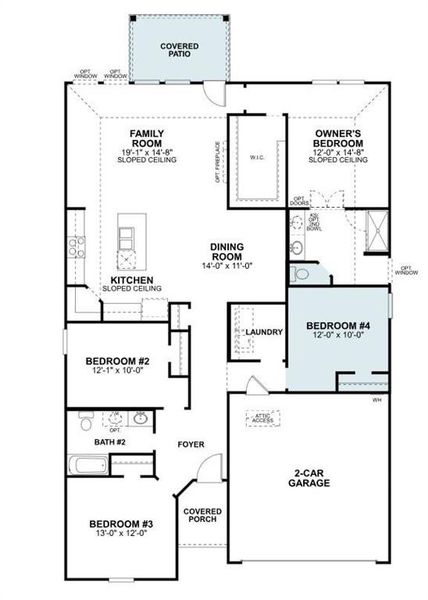 2D floor plan layout of this home in Mobberly Farms, Pilot Point, TX (Image 2). 2D floor plan layout of this home in Mobberly Farms, Pilot Point, TX (Image 2).