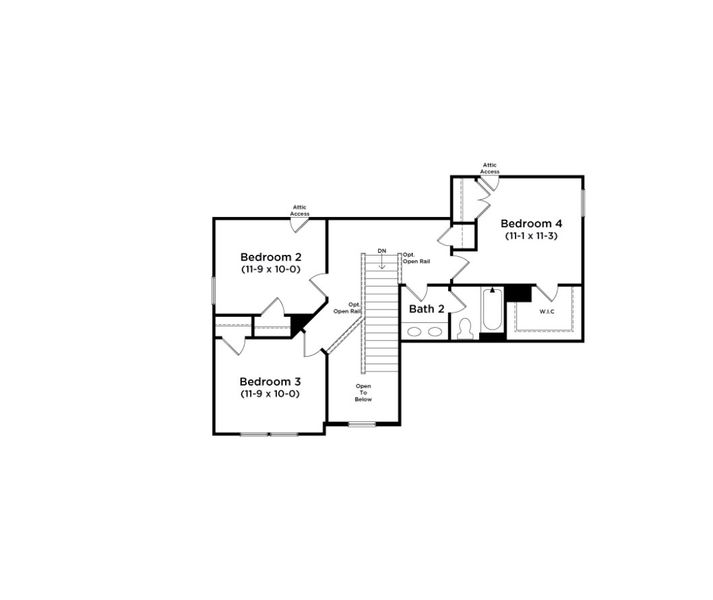 2D floor plan layout for the Middleton by DRB Homes in Iris Meadows, Moore, SC (Image 3). 2D floor plan layout for the Middleton by DRB Homes in Iris Meadows, Moore, SC (Image 3).