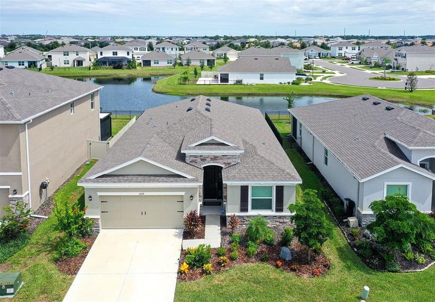 Front exterior of a new home in Solera at Lakewood Ranch, Bradenton, FL, highlighting curb appeal (Image 2).