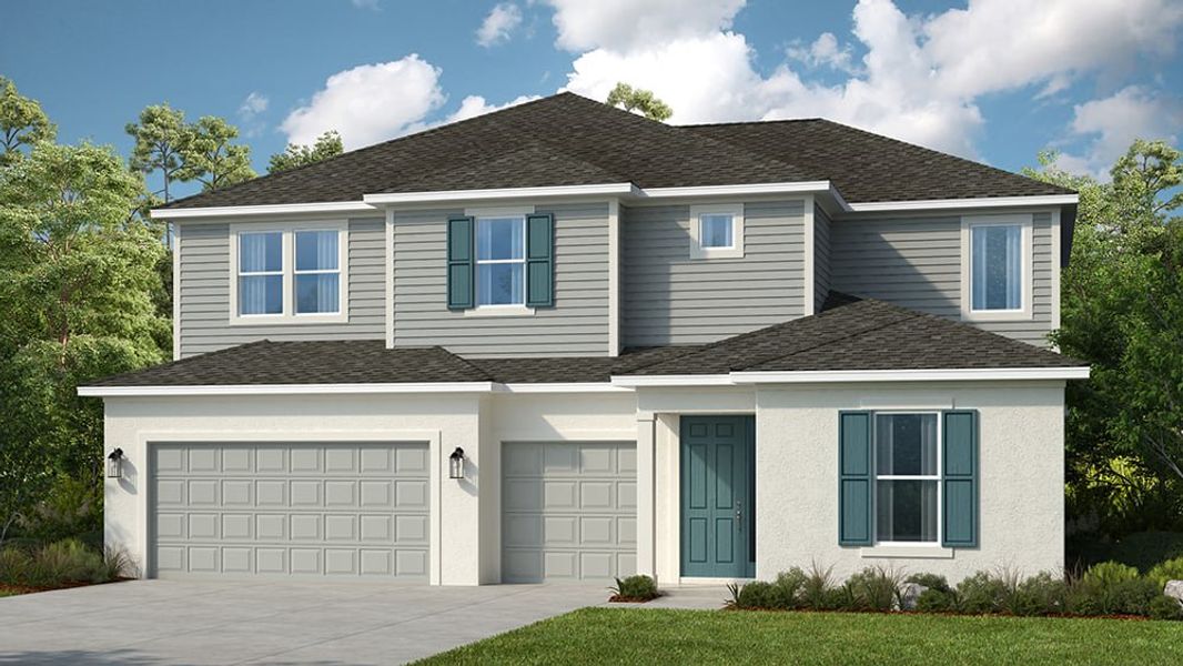 Representative exterior photo of a completed home built from the Nantucket by Taylor Morrison in Lochside, Mount Dora, FL (Image 6).