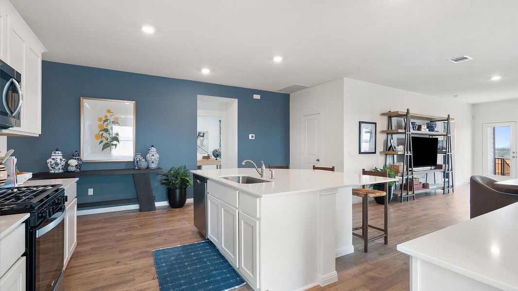 Furnished interior view inside a new home in Monarch Ranch, Manor (Image 4). Furnished interior view inside a new home in Monarch Ranch, Manor (Image 4).