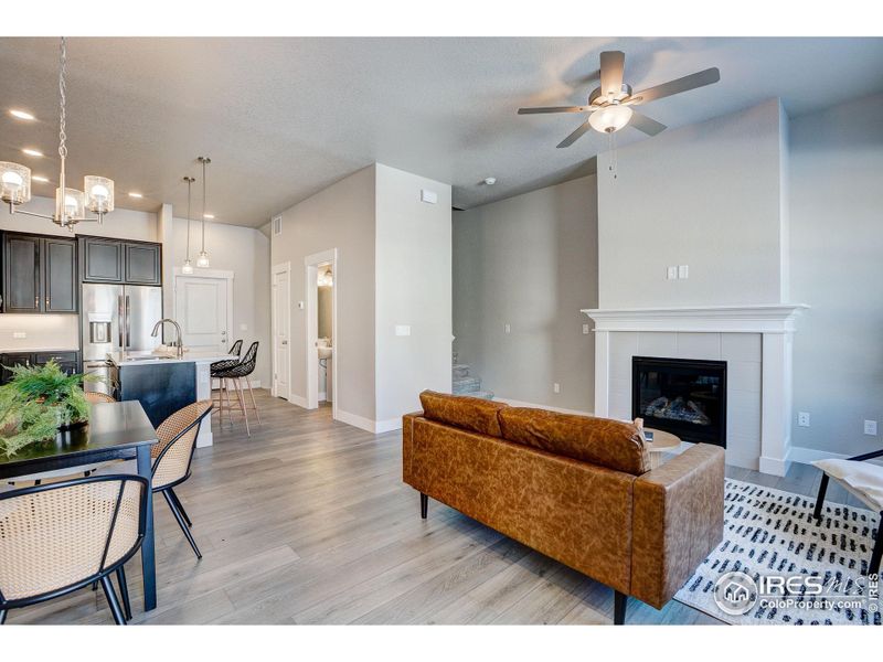 Furnished interior view inside a new home in The Lakes at Centerra - The Shores, Loveland (Image 17).