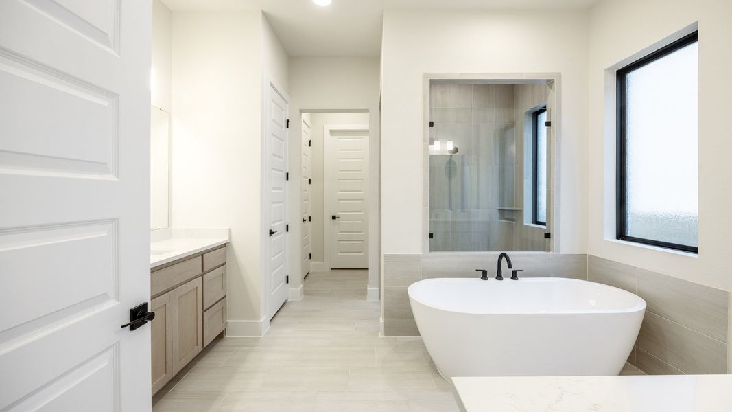 Furnished interior view inside a new home in Parkside on the River West, Georgetown (Image 6).