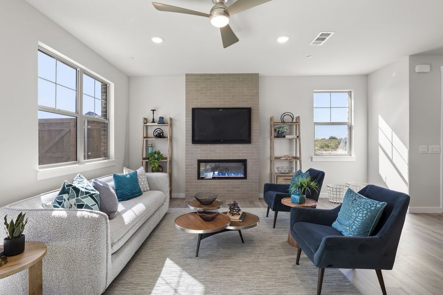 Furnished interior view inside a new home in Wildridge, Oak Point (Image 6).