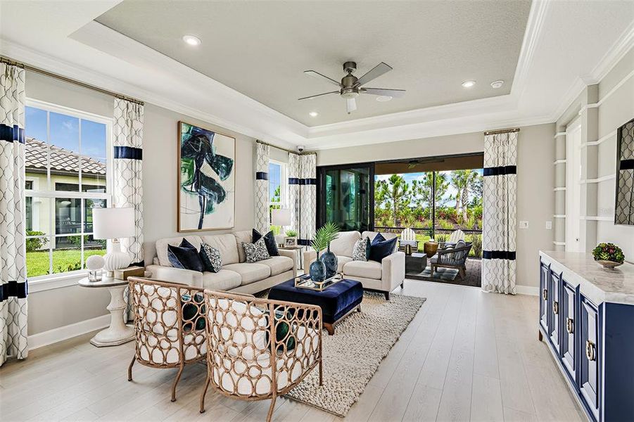 Furnished interior view inside a new home in Esplanade at Azario Lakewood Ranch, Bradenton (Image 7).