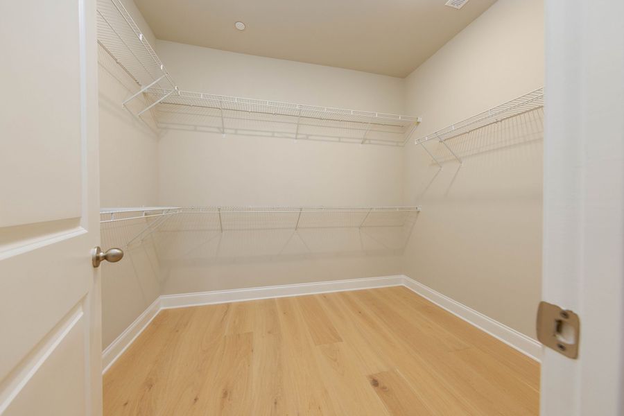 Plenty of room for storage in the master closet