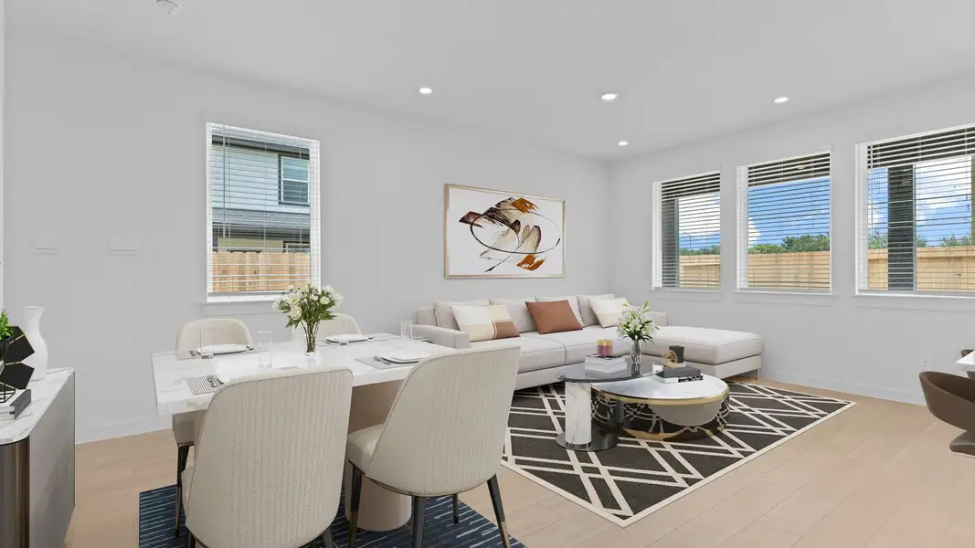 Furnished interior view inside a new home in Lexington Village, Missouri City (Image 6).