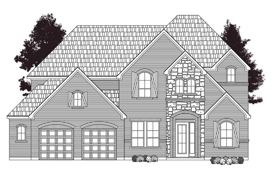 Exterior rendering of this home design in Bridgeland 60′, Cypress, TX (Image 3). Exterior rendering of this home design in Bridgeland 60′, Cypress, TX (Image 3).