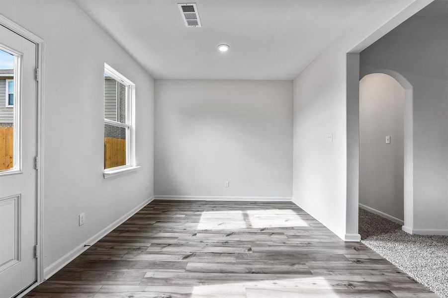 View of carpeted spare room