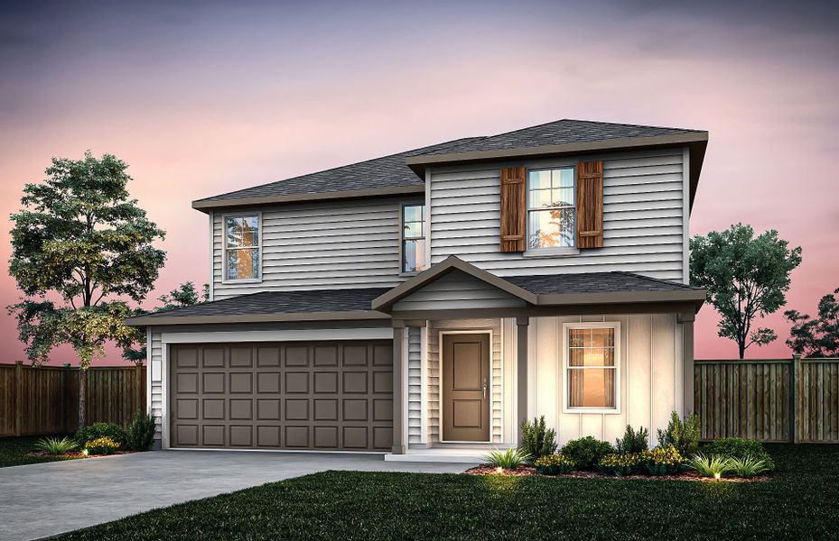 Representative exterior photo of a completed home built from the Sandalwood by Centex in Alto, San Marcos, TX (Image 24).