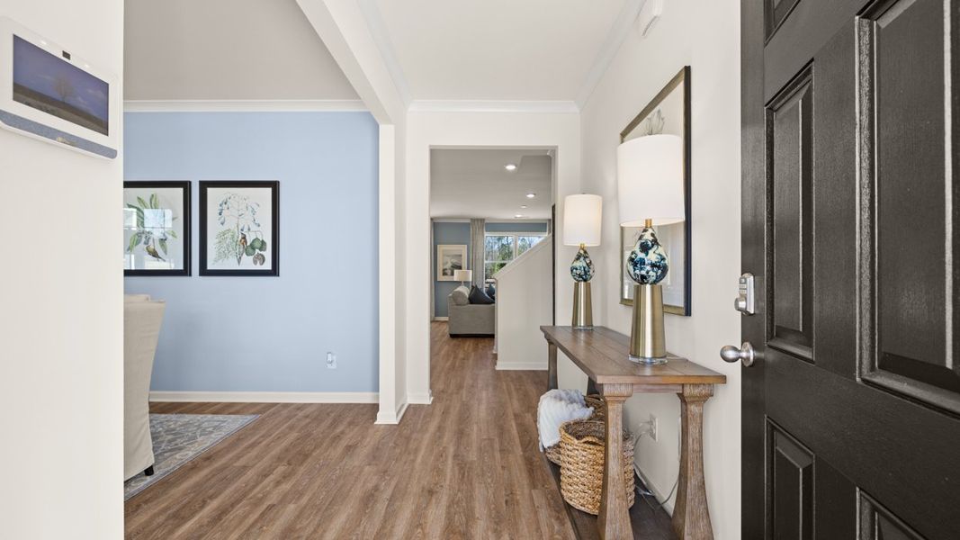Representative furnished interior of a home built from the Hayden by D.R. Horton in Champion's Run, Lithonia (Image 19).
