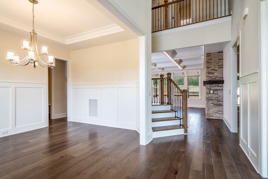 Representative unfurnished interior of a home built from the Harvard by Greybrook Homes in Harbor Watch, Statesville (Image 37).