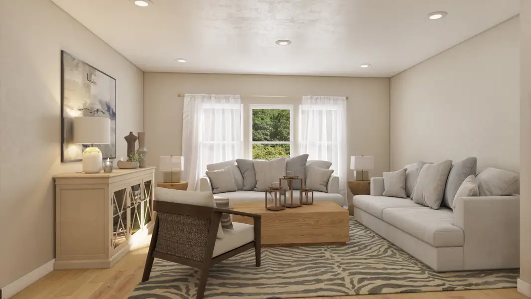 Furnished interior view inside a new home in Friendship Village Townhomes, Apex (Image 3).