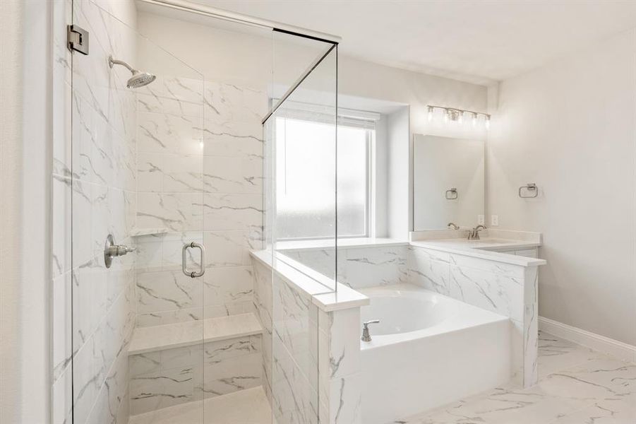 Furnished interior view inside a new home in Union Park Classic 55, Little Elm (Image 9). Furnished interior view inside a new home in Union Park Classic 55, Little Elm (Image 9).