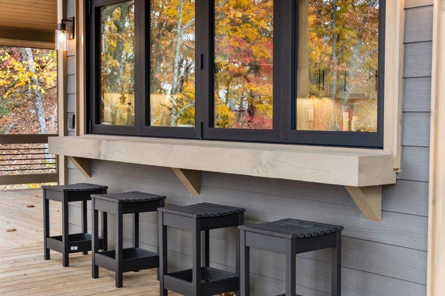 Exterior details and patio area of a home in , Blue Ridge (Image 23).