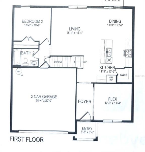 2D floor plan layout of this home in Concorde, Sanford, FL (Image 5).