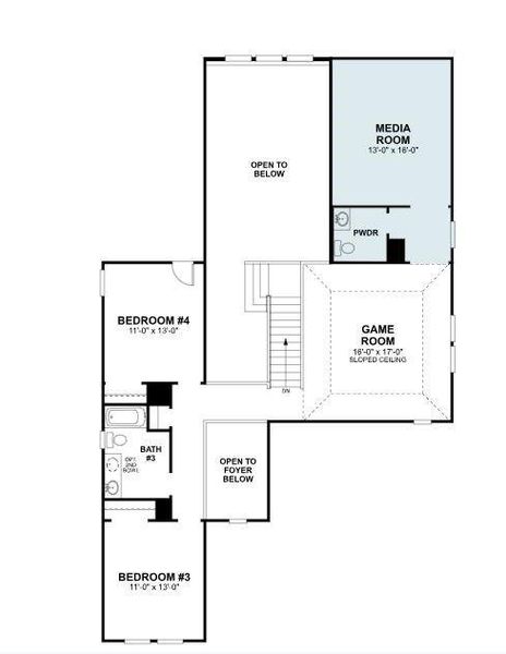 2D floor plan layout of this home in Aster Park, McKinney, TX (Image 3).