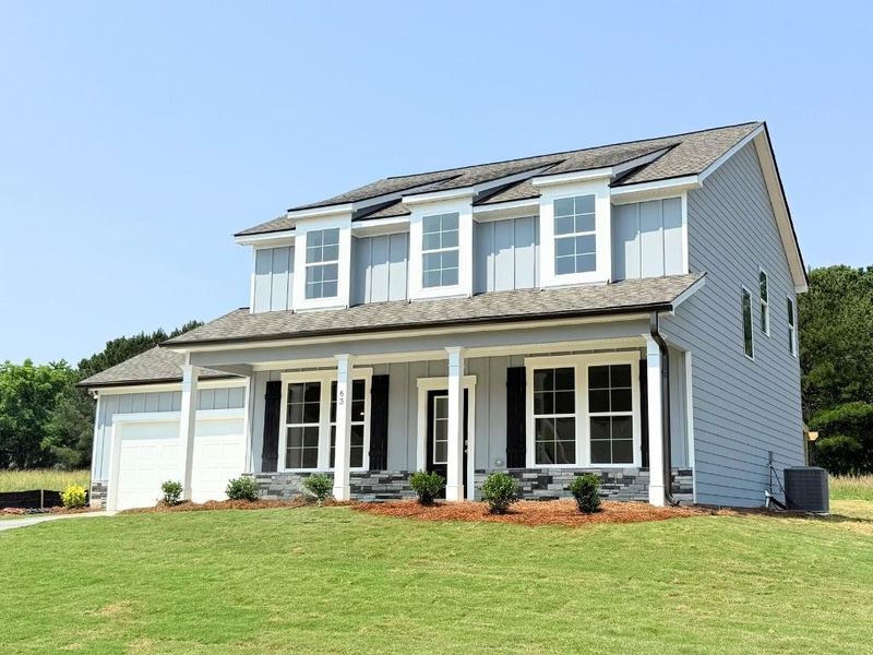 Front exterior of a new home in Westlyn, Winder, GA, highlighting curb appeal (Image 17).