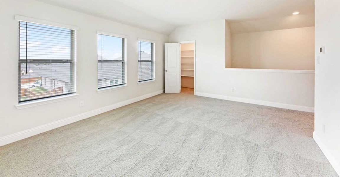 Representative exterior photo of a completed home built from the Stirling by Impression Homes in Timberbrook, Justin, TX (Image 19). Representative exterior photo of a completed home built from the Stirling by Impression Homes in Timberbrook, Justin, TX (Image 19).