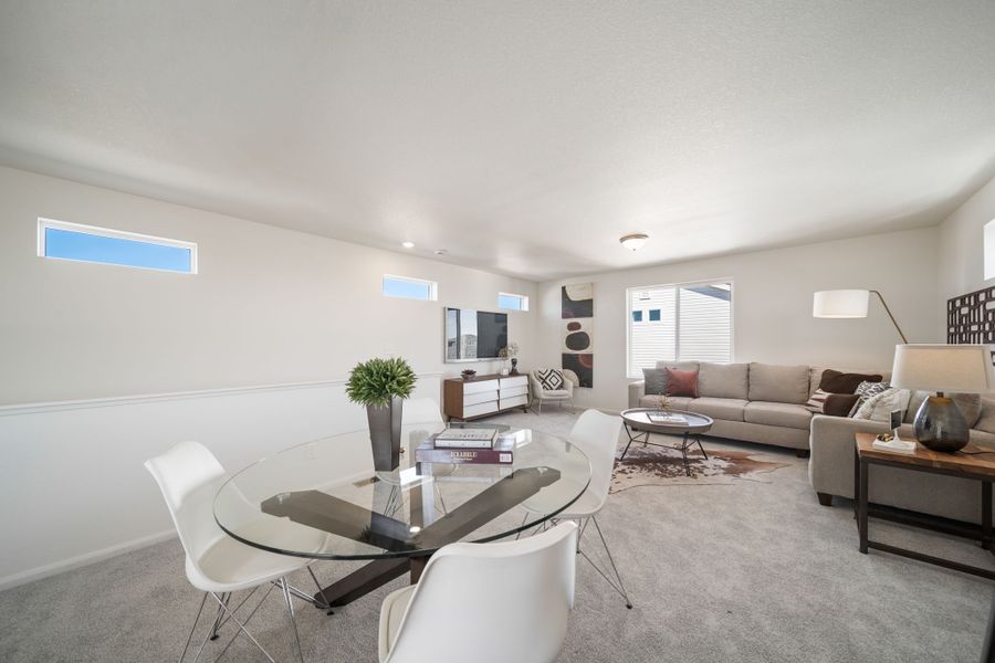 Furnished interior view inside a new home in Muegge Farms, Bennett (Image 23). Furnished interior view inside a new home in Muegge Farms, Bennett (Image 23).
