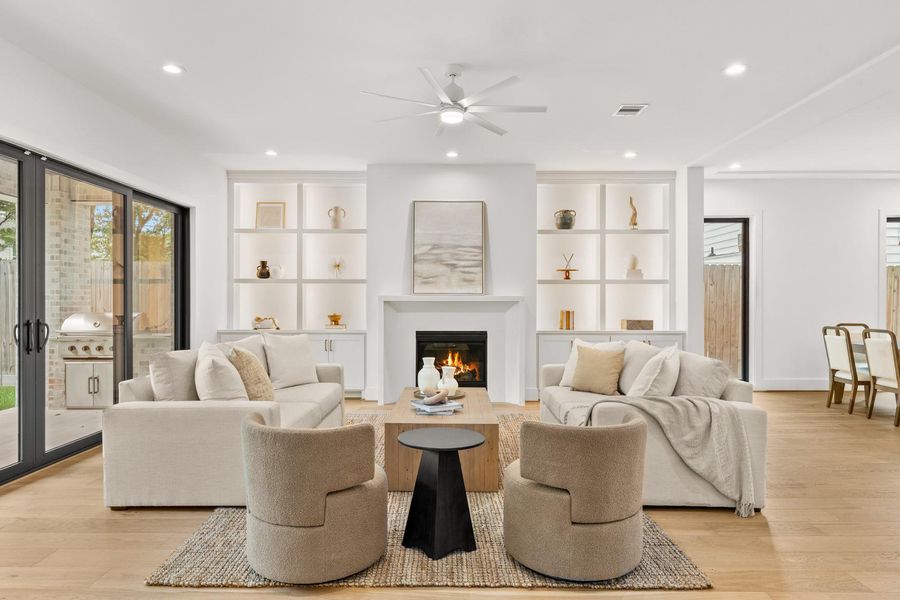Furnished interior view inside a new home in , West University Place (Image 6).