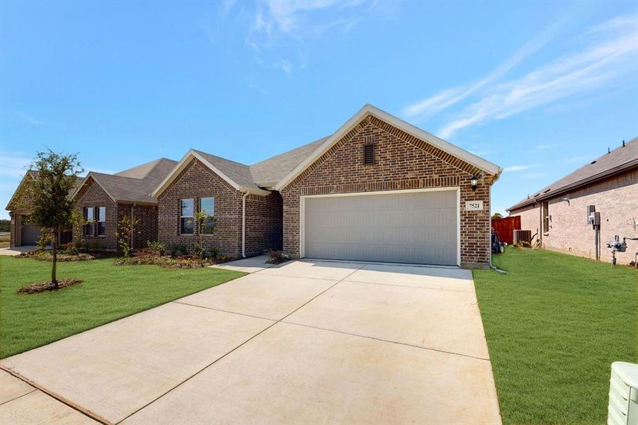 Front exterior of a new home in Meadow Park, Ponder, TX, highlighting curb appeal (Image 1). Front exterior of a new home in Meadow Park, Ponder, TX, highlighting curb appeal (Image 1).
