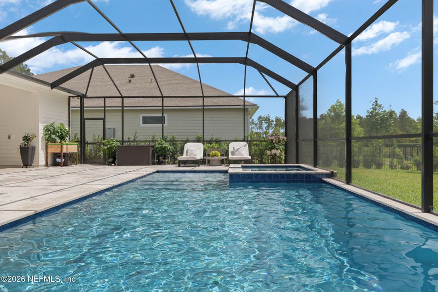 Exterior details and patio area of a home in Palm Crest at Seabrook, Ponte Vedra (Image 30). Exterior details and patio area of a home in Palm Crest at Seabrook, Ponte Vedra (Image 30).