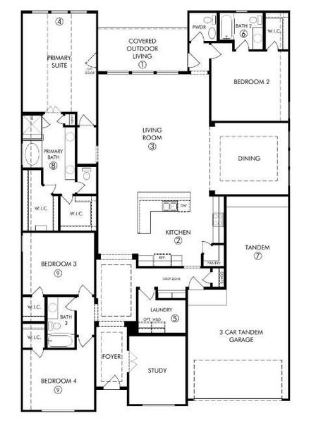 2D floor plan layout of this home in , Pearland, TX (Image 2). 2D floor plan layout of this home in , Pearland, TX (Image 2).