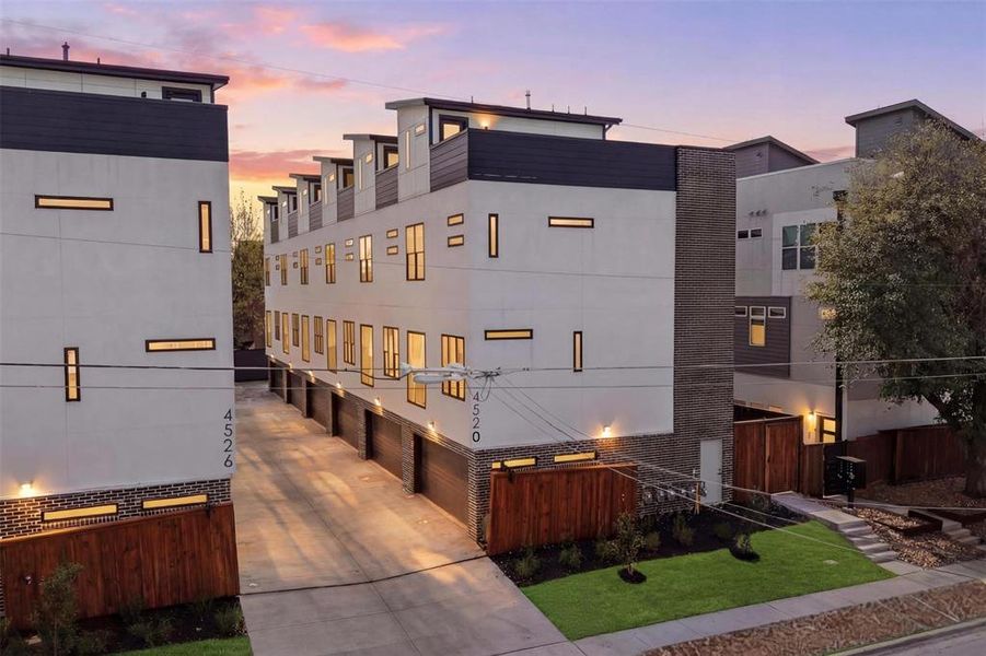 Welcome to 4526 Cabell! Each of the 11 homes has an attached 2 car garage, 4th floor turfed roof deck with downtown views, & comes pre-wired for an integrated speaker system and high-speed internet. All units offer spray foam insulation, ensuring energy efficiency throughout the year, and keeping electric bills at a minimum!