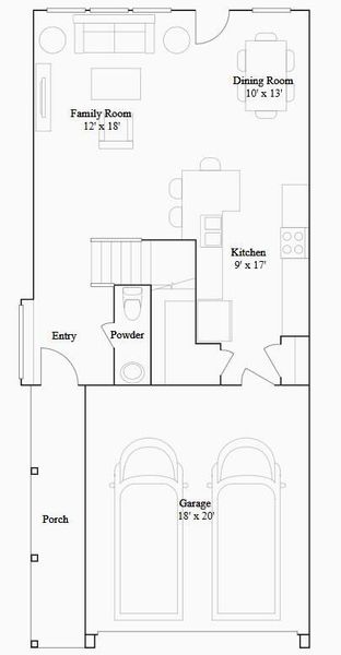 2D floor plan layout of this home in Bridgeland, Cypress, TX (Image 4).