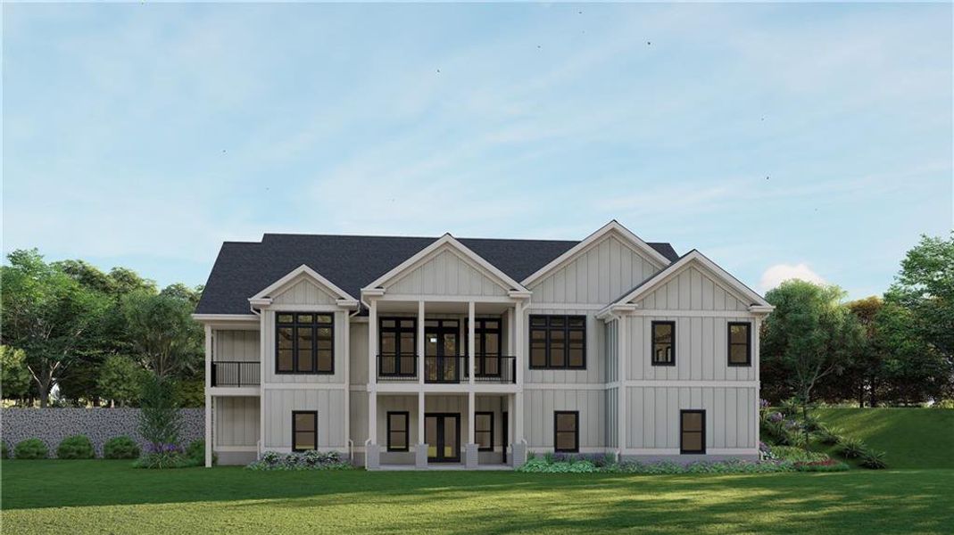 Front exterior of a new home in , Conyers, GA, highlighting curb appeal (Image 7).