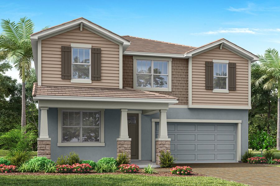 Representative exterior photo of a completed home built from the Shenandoah by Mattamy Homes in Sunstone Lakeside at Wellen Park, Venice, FL (Image 2).