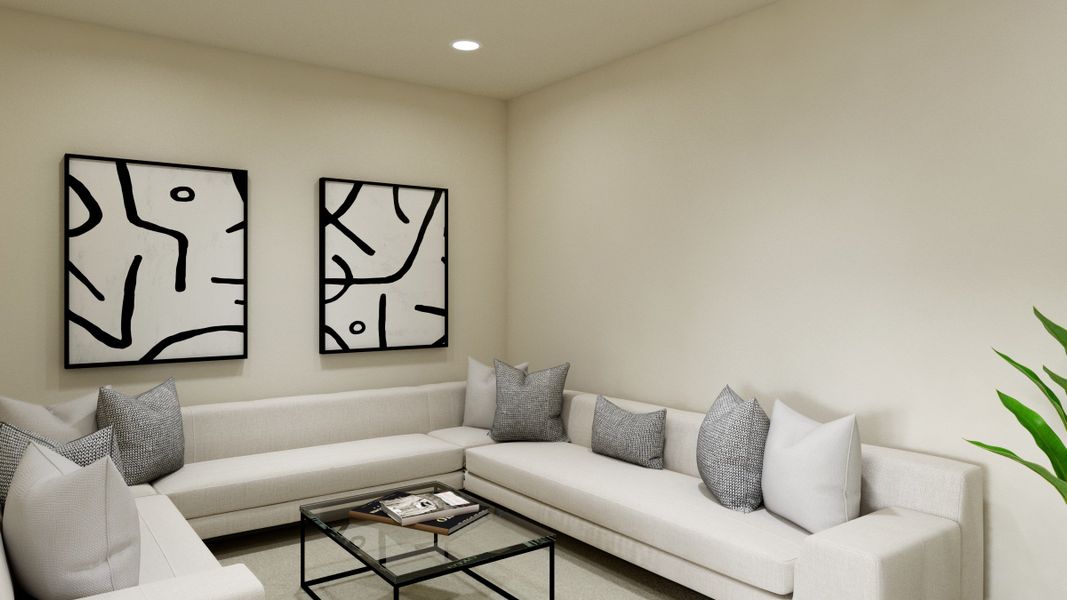 Representative furnished interior of a home built from the Valente by Normandy Homes in Hazelwood 40' Series, Frisco (Image 4). Representative furnished interior of a home built from the Valente by Normandy Homes in Hazelwood 40' Series, Frisco (Image 4).