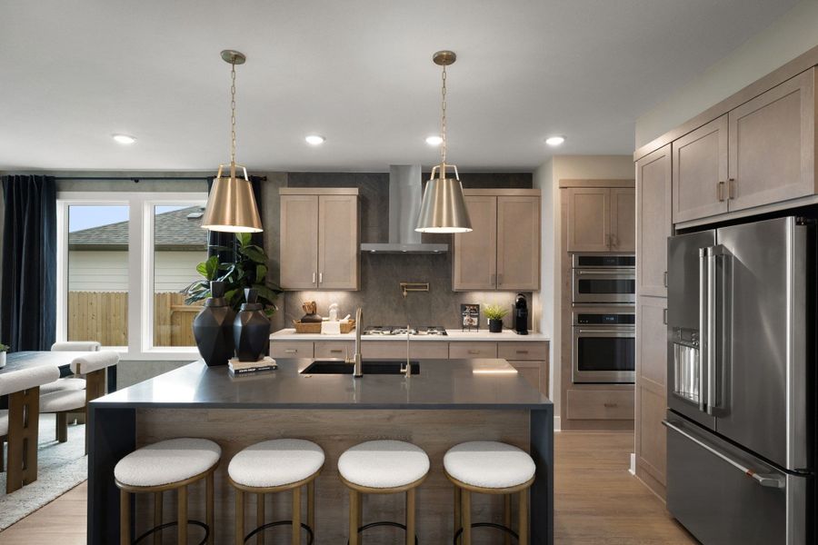 Furnished interior view inside a new home in Terrace Collection At Turner's Crossing, Buda (Image 14).