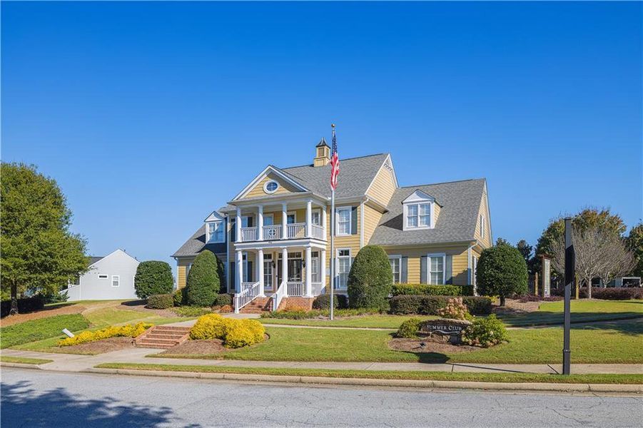 Front exterior of a new home in Lakeside at River Green, Canton, GA, highlighting curb appeal (Image 17).