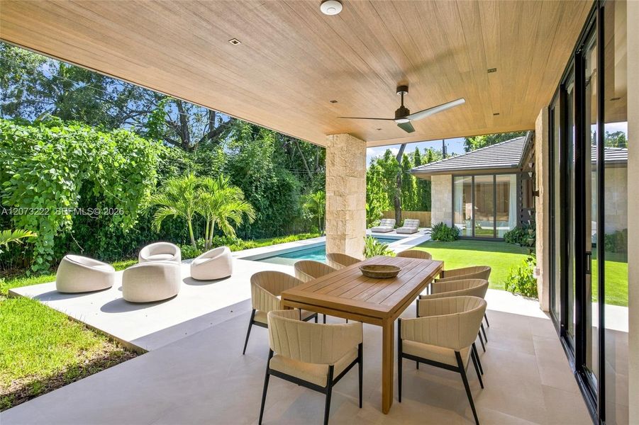 Exterior details and patio area of a home in , Miami (Image 22). Exterior details and patio area of a home in , Miami (Image 22).