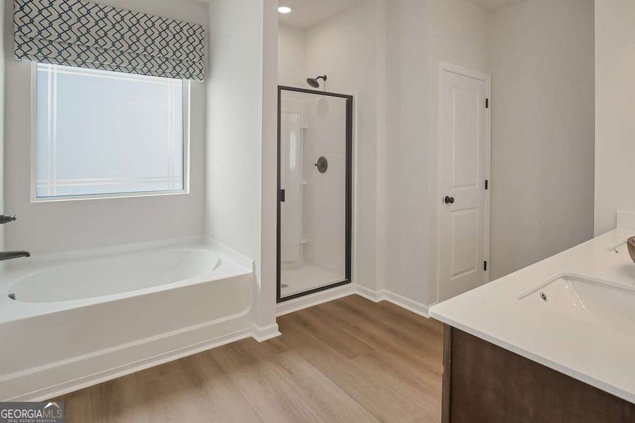 Furnished interior view inside a new home in Bryson Farms, Byron (Image 25).