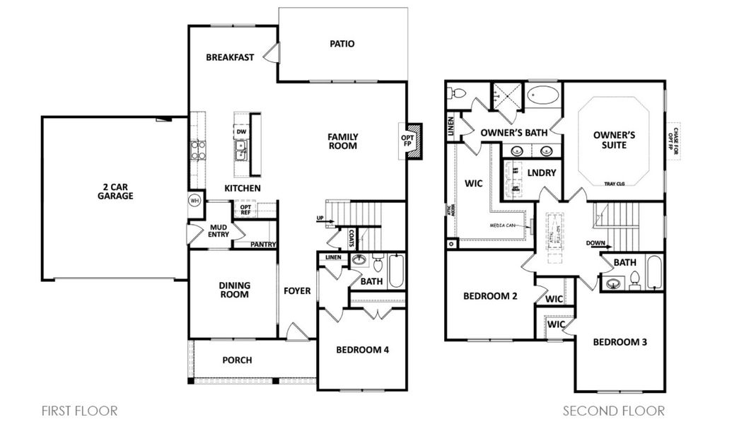 2D floor plan layout of this home in Calgary Downs, Winder, GA (Image 3).